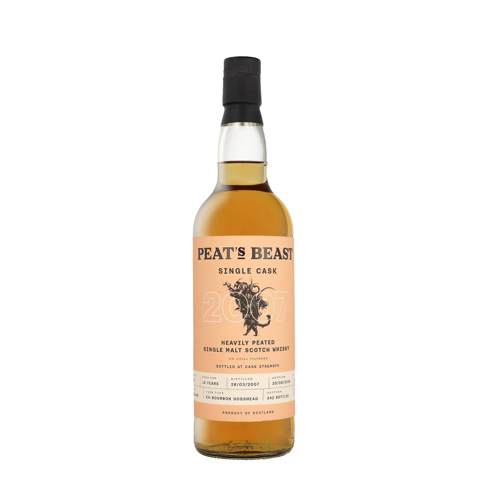 Peat's Beast Peat’s Beast Single Cask 2007 Scotch Whisky 55% – Cask Strength, Rauchig &…
