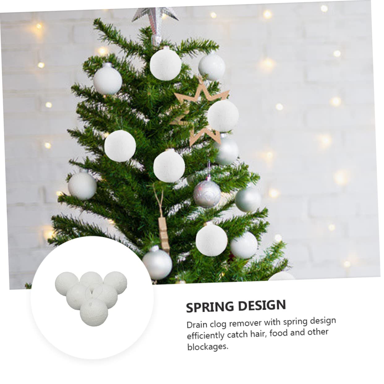 EXCEART 18 Piezas Bola De Nieve De Navidad Colgantes De Bolas De Nieve Bolas De Espuma para Manualidades DIY Bola Colgante De Navidad Bola De Navidad Artesanía Paseo El Plastico