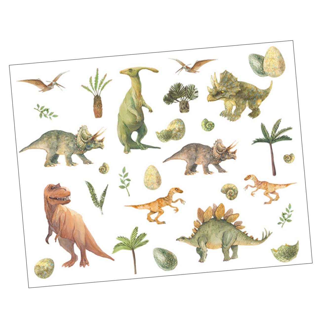 Abaodam 3sets Adesivi Murali Di Dinosauri Per Decorazioni Per Stanza Facili Da Applicare e Rimuovere Design Carino e Creativo Per Camerette Giocattoli e Aule