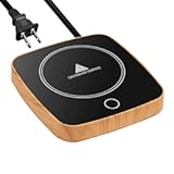 Coffee Mug Warmer Waterproof Smart Cup Warmer with 3 Temperature Setting for Warming & Heating Coffee, Beverage, Milk, Tea and Hot Chocolate (Wood Grain)