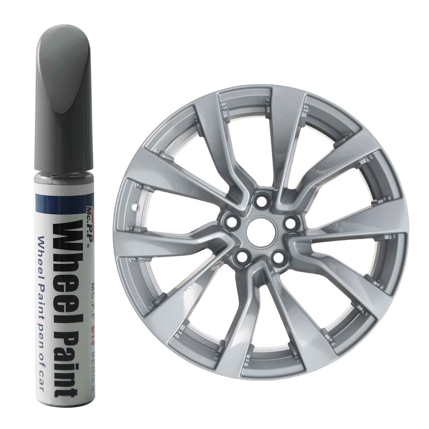 Pintura de retoque para llantas Tesla Model Y LR de inducción 20 pulgadas, negro mate, 15 ml (paquete de 1), formulación especial, impermeable, incluye masilla — view 7