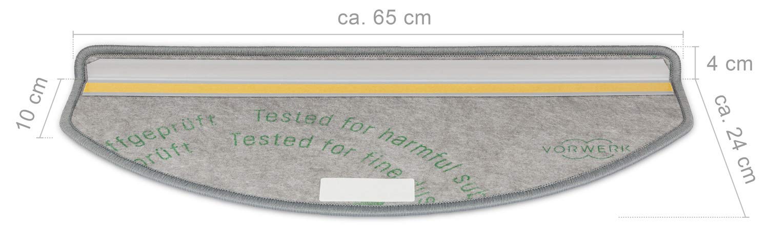 Kettelservice-Metzker Stufenmatten Treppenmatten Lord Halbrund SparSet Hellbraun 30 Stück | Treppenteppich von DAS TEPPICHWERK - Trittfläche ca. 65x24cm incl. Klebeband