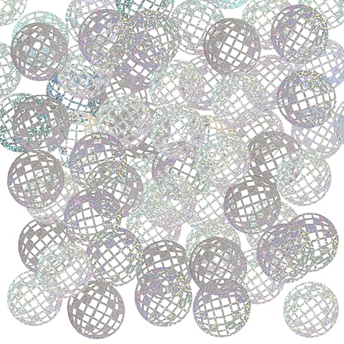 Lot de 100 décorations à paillettes - Décoration de table d'anniversaire - Décoration de fête des années 80 pour boule disco - Accessoires de danse -...
