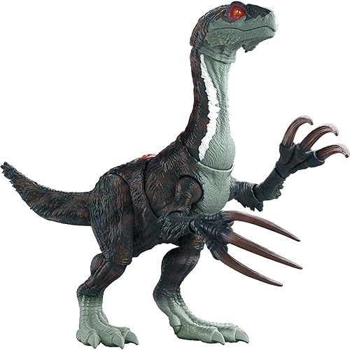 Mattel Jurassic World Toys Dominion Sound Slashin Therizinosaurus Dinosaur Action Figure Toy with Attack Feature and Sounds