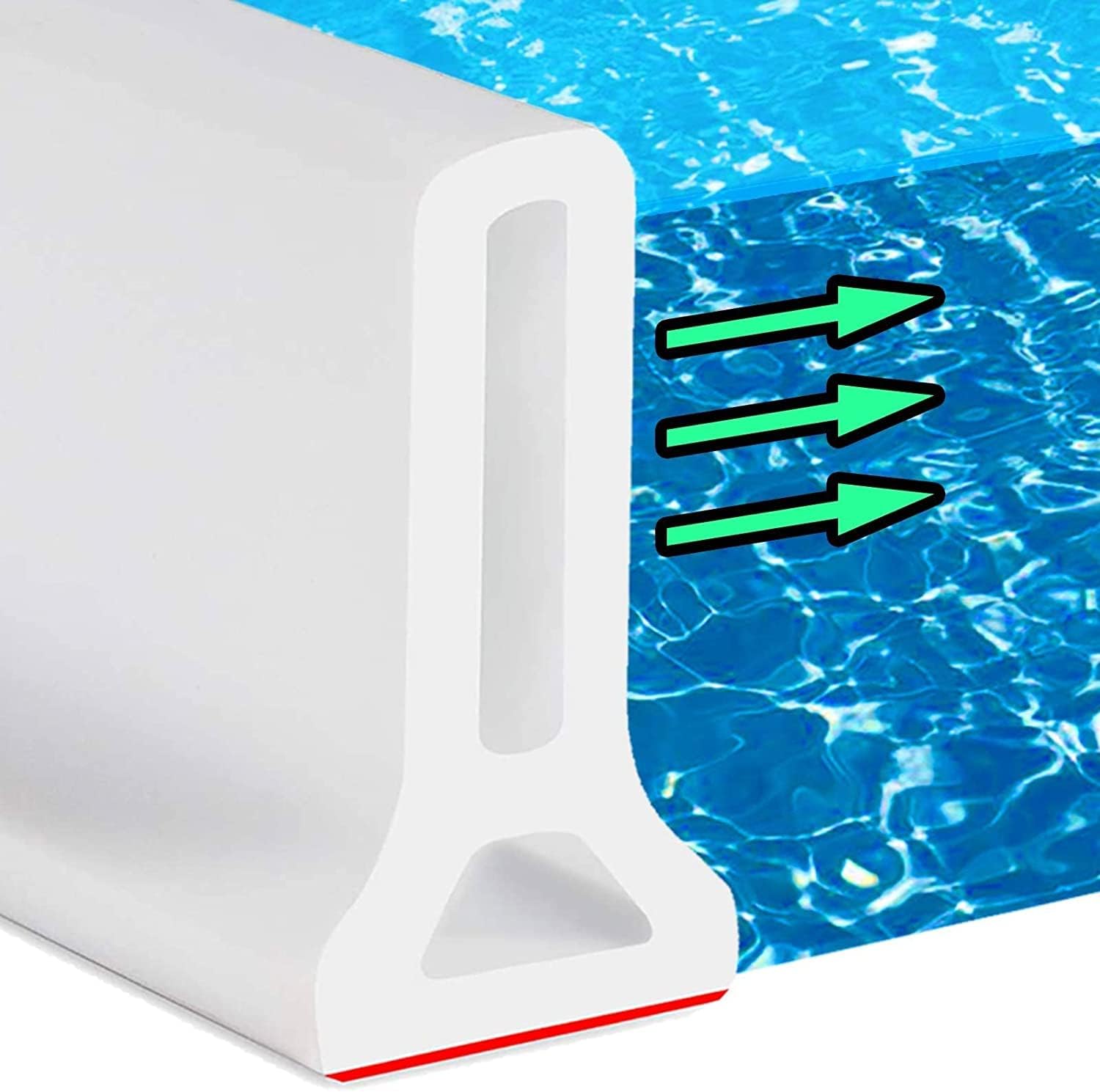 YONKFUL 45" Shower Splash Guard 2" high Collapsible Shower Threshold Water Dam For Walk In