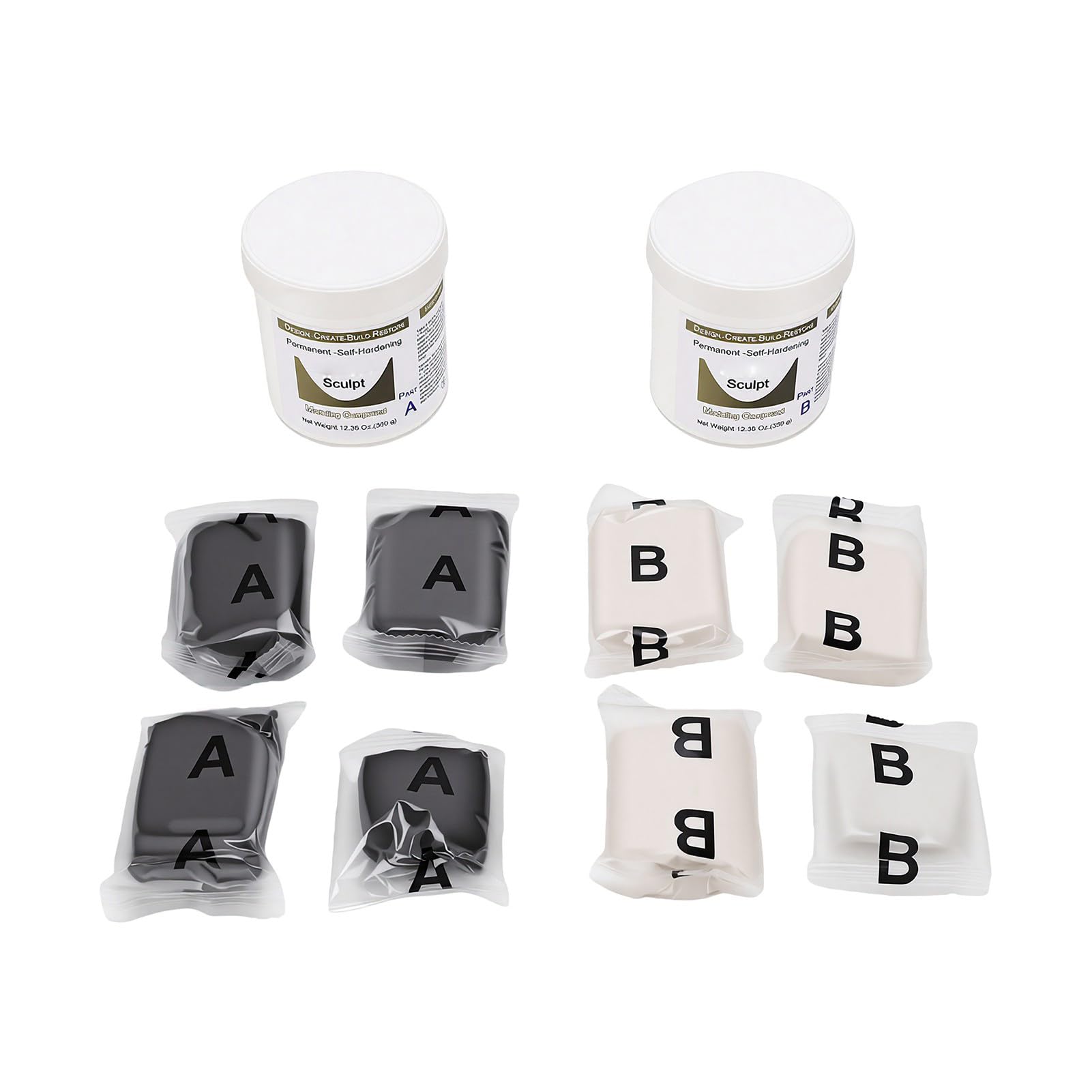 Semme Argilla Epossidica per Scultura, Stucco Modellabile Autoindurente 700 G Impermeabile con lavorabilità di 1-3 Ore, for Riparazione Riempimento Sculture