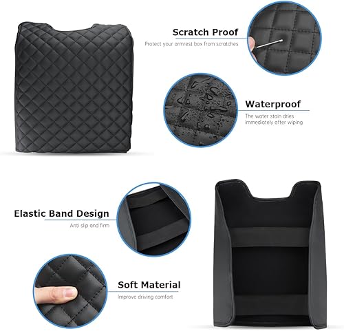 Miniatura 13 de INTGET Funda para reposabrazos de consola central de automóvil para Ford F150 2025 2024, accesorios para interior 2021 2022 2023, tapa de asiento