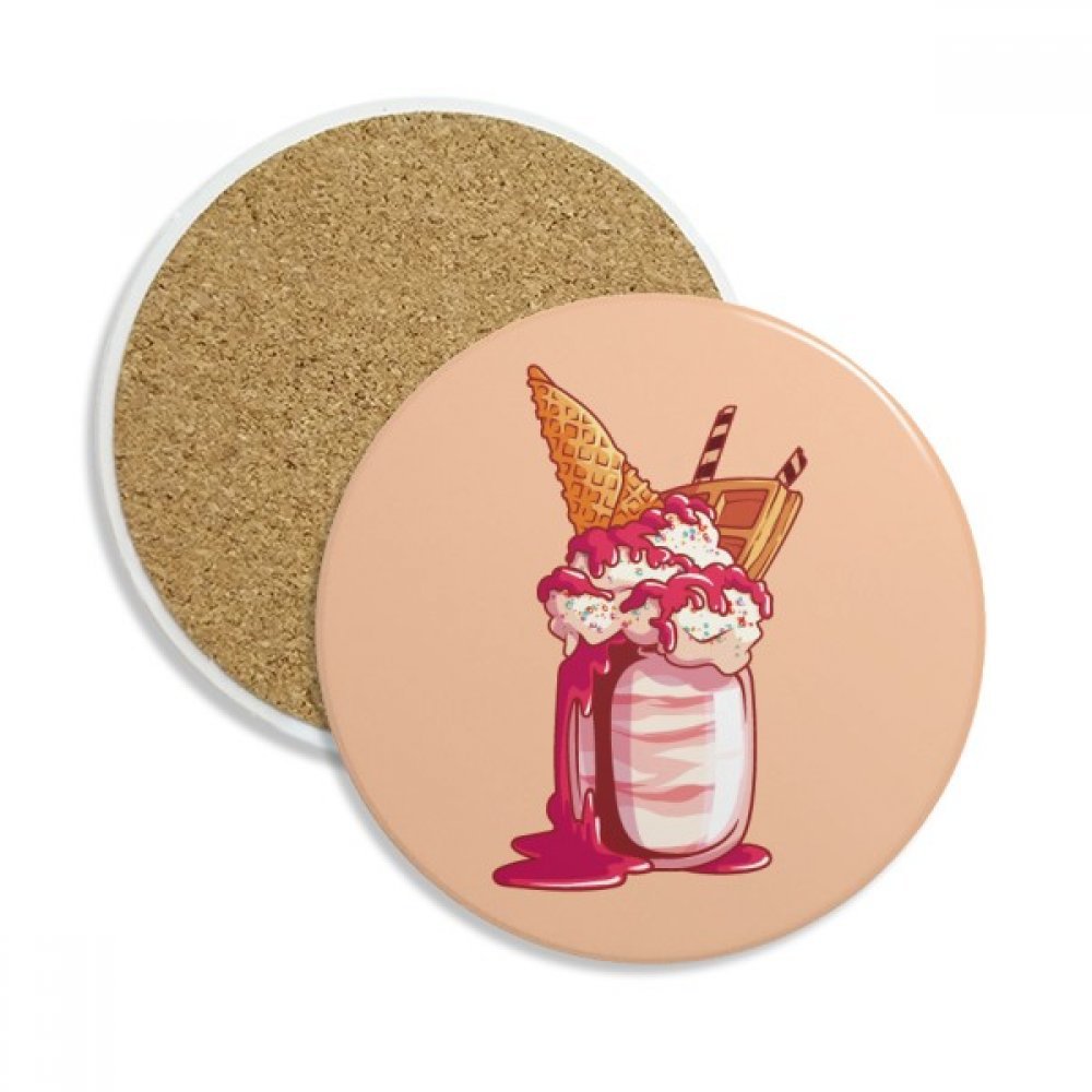 Biscuits crème glacée dessous de verre pour une pause café gourmande