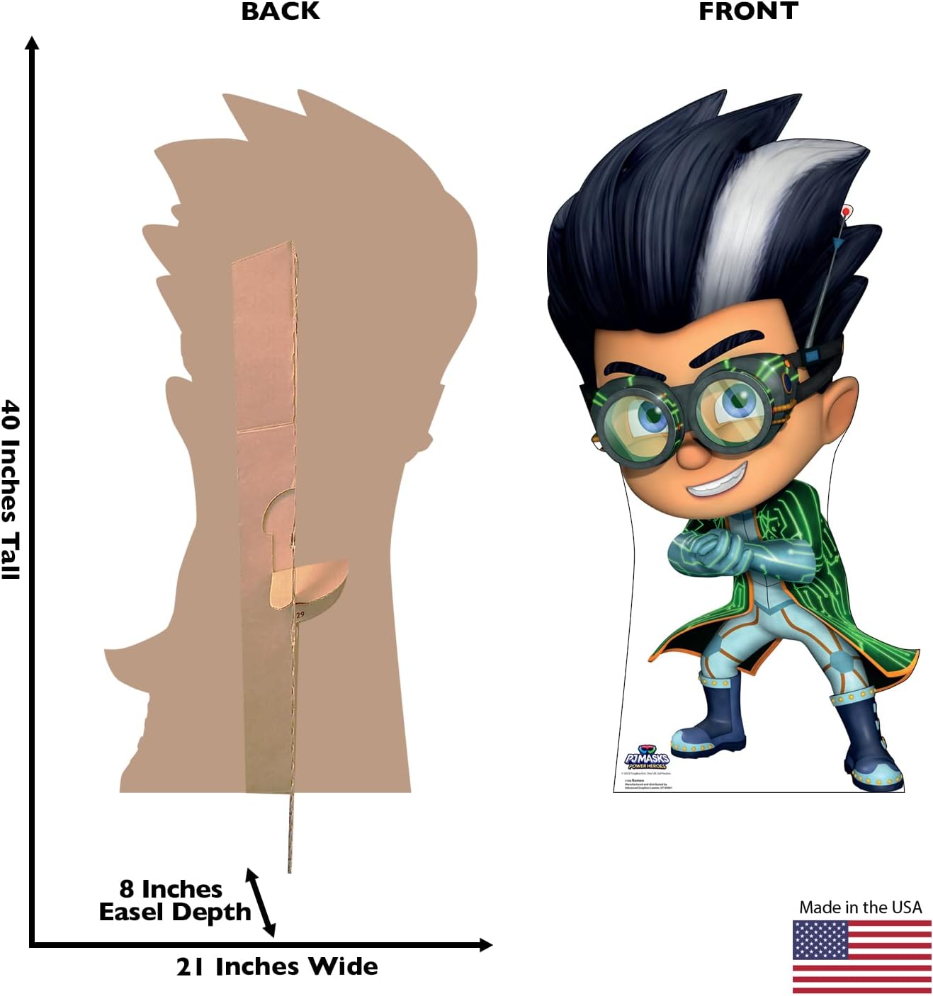 Cardboard People Romeo Cardboard Cutout Standup - PJ Masks Power Heroes