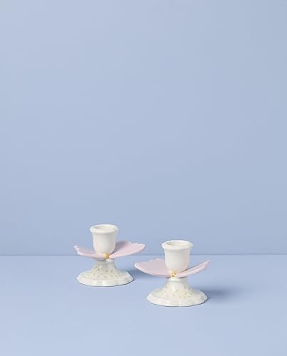 Vista 51 de Lenox recipiente para horno oval de porcelana con borde festoneado, diseño de pradera de mariposas., Blanco