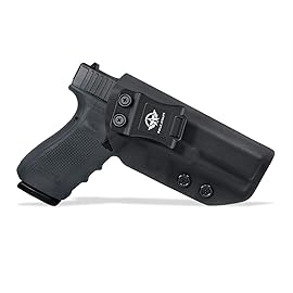 POLE.CRAFT Holster for Glock 20 21 22, IWB Kydex Holster Fits: Glock 21 / Glock 20 Gen 3 4 5 & Glock 22 Gen 5 - Inside Waistband for G20 G21 G22 (Black, Right Hand Draw)