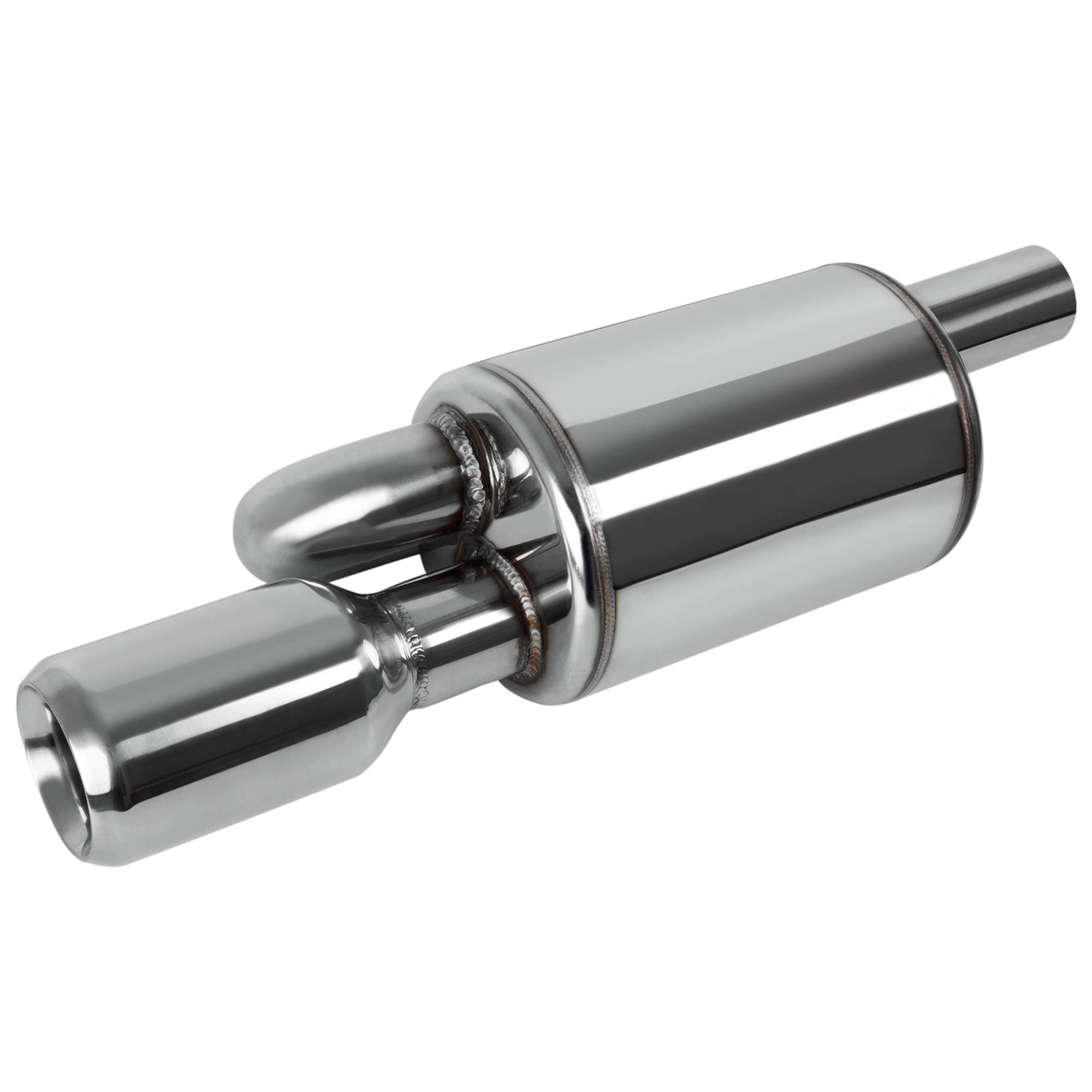 MODAUTO Terminal de Escape, Silenciador de Escape, Escape Deportivo, Acero Inoxidable, Universal, Modelo F052