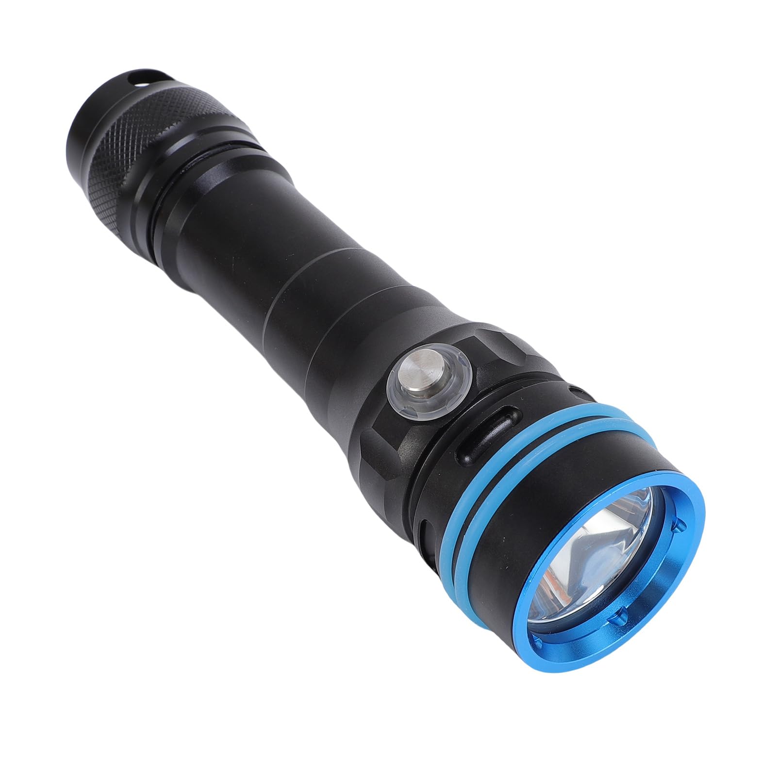 Duokon Dive Light Torcia Subacquea, Torcia Subacquea in Lega di Alluminio 3600 Ricaricabile, Indicatore Batteria a 4 Modalità per Snorkeling Immersioni Notturne Adulti