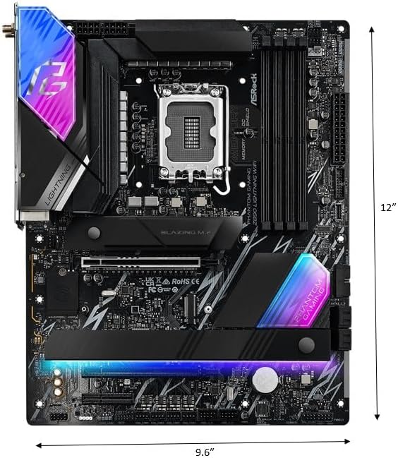 ASRock Intel Core Ultra Z890 Lightning WiFi 7 Phantom Gaming 9066 MHz DDR5 256 GB ATX Motherboard M.2 LGA1851RL-ILM - 2