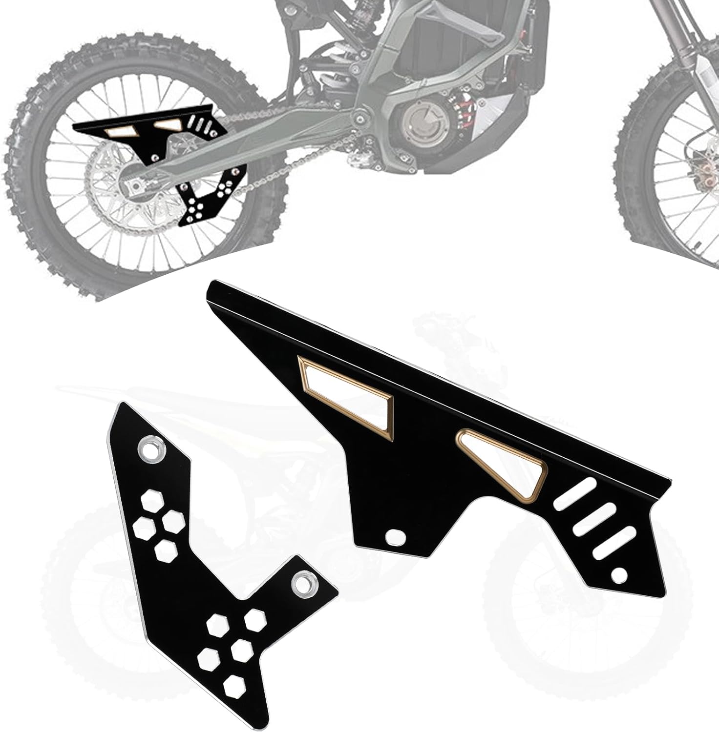 Chain Guard Kit for Surron Ultra Bee,CNC 6061 Aluminum Dirt Bike Chain Cover Protection for Dirt Bike Sur Ron Ultra Bee