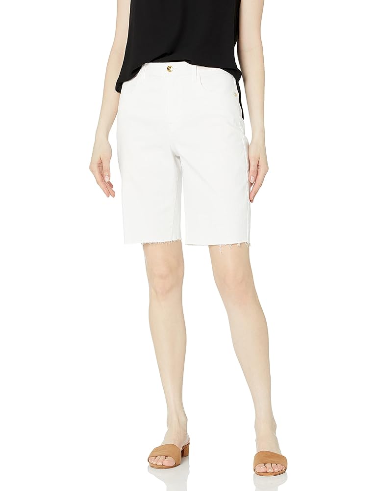 ショートパンツ PLAIN White Shorts with Belt Loops in Cotton Woman Plain White Shorts With Belt Loops | ModeSens