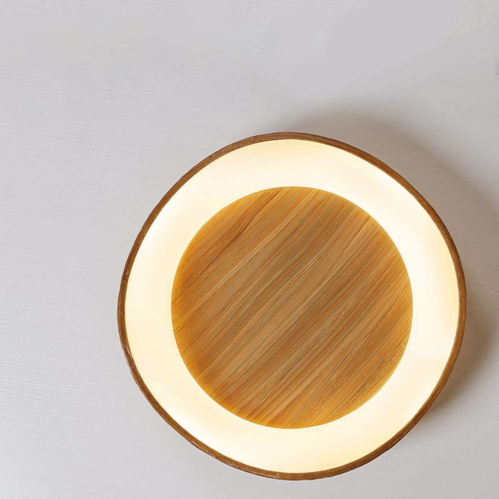 Lampa sufitowa do przedpokoju, balkonu, mała 54 LED, lampa sufitowa do salonu, z akrylowym abażurem, prosta okrągła fala, trzy regulowane temperatury barwowe
