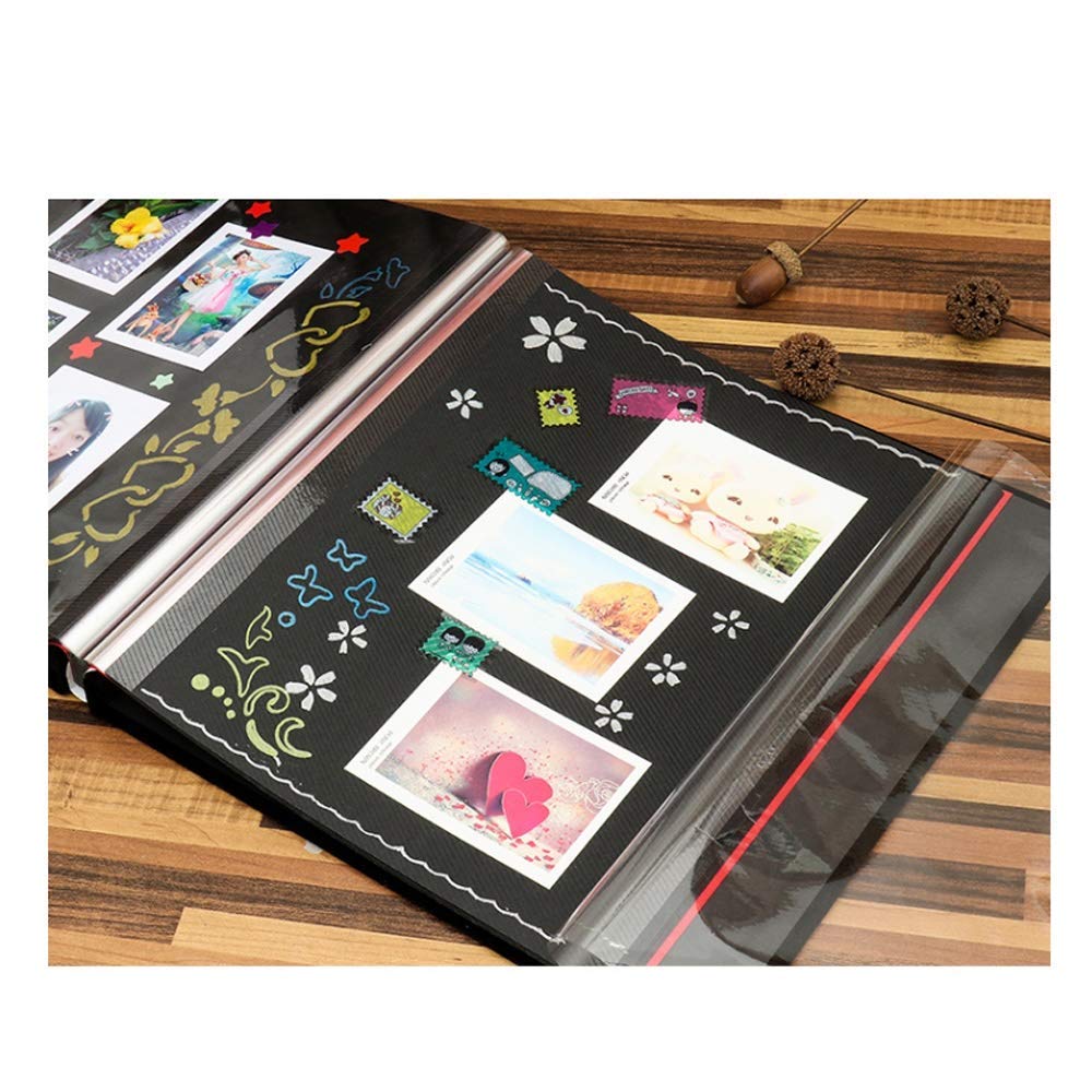 40 cm rękodzieło DIY samoprzylepna album z scrapbookingiem zamszowa okładka kieszenie na książki album na notatki miejsca w twardej oprawie zdjęcia rocznica dziecko dzieci prezent album podróżny książka z pamiątkami (niebieski)