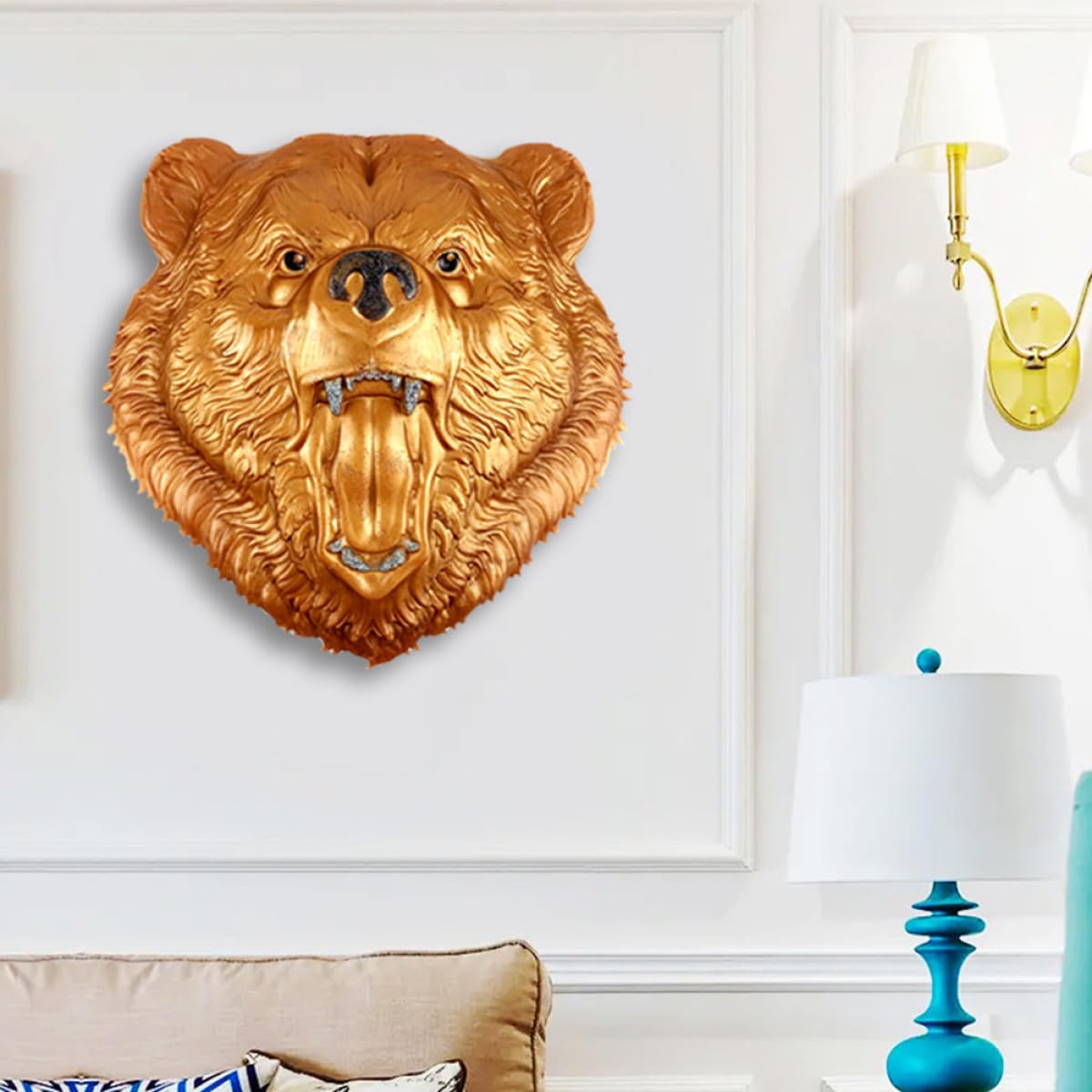 Zerodeko Molde de Silicona 3d para Manualidades DIY Cabeza de Oso, Antiadherente, Tamaño Mediano, Molde para Decoración de Escritorio y Adornos Artesanales