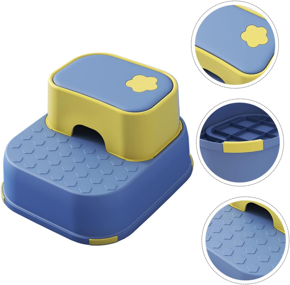 Kisangel Dual-Layer Footstool for Toddlers Boys and Girls Step Stool Non-Slip Pads Safety Stool for Bathroom