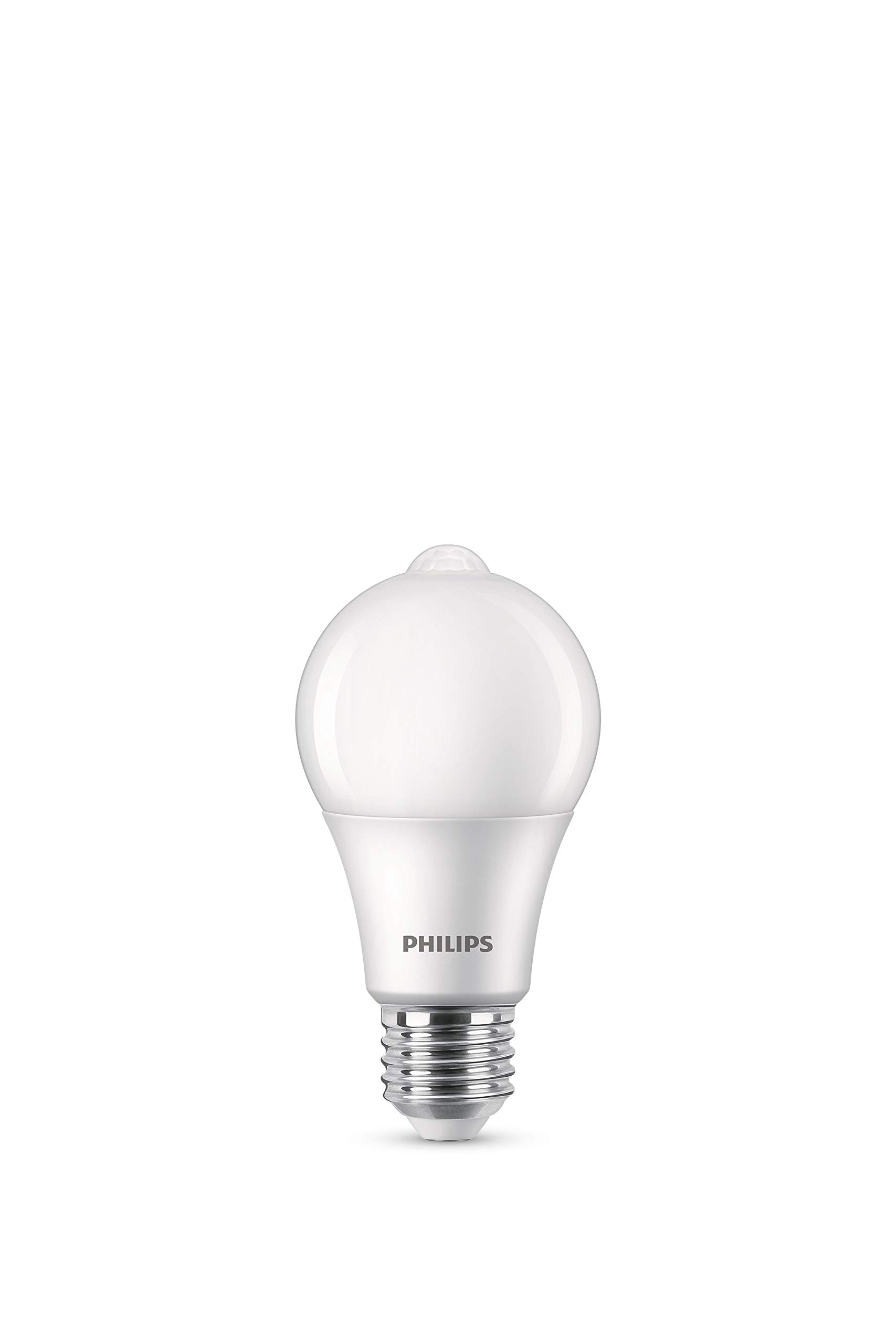 Philips LED Premium Sensor Frosted Light Bulb [E27 Edison Screw] 8W - 60W Equivalent, Warm White (2700K), Non Dimmable