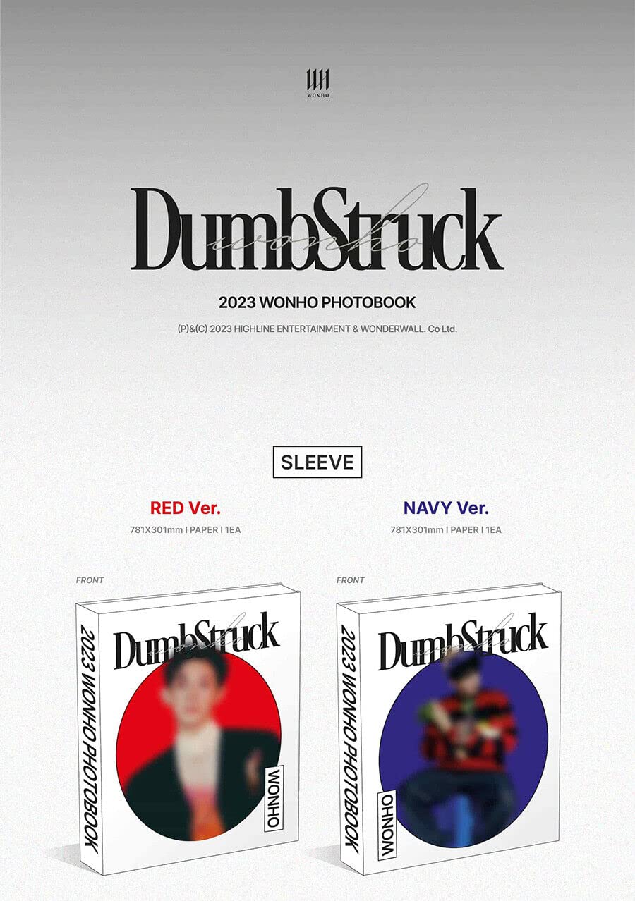 2023 WONHO PHOTO BOOK DUMBSTRUCK (NAVY Ver.) K-POP SEALED