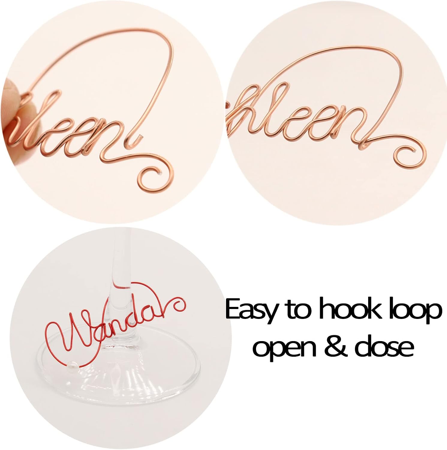 Customized Metal Wine Glass Charms Markers named Tags for Party Wedding Favors Family Wine Drinker Gift Wine Tasting Party Favors Decorations image 2
