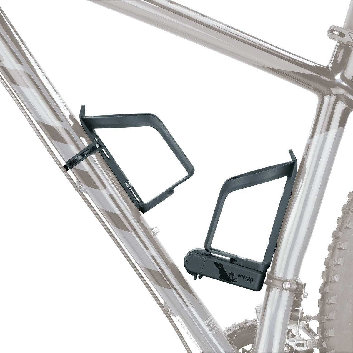 Topeak Ninja Cage, Portabottiglie. Unisex-Adulti, Nero, 10 cm