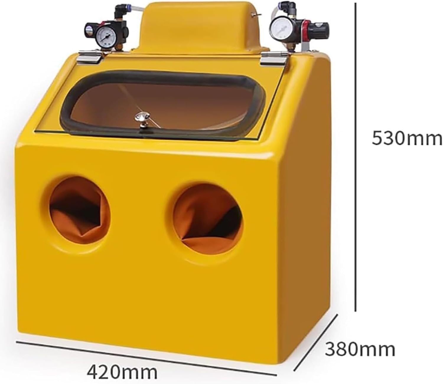 Sand Blaster Cabinet,with Foot Switch Double Air Pressure Valve,Bench Top Air Sandblasting Cabinet for Metal Rust Remover,Heavy Duty Sand Blasters