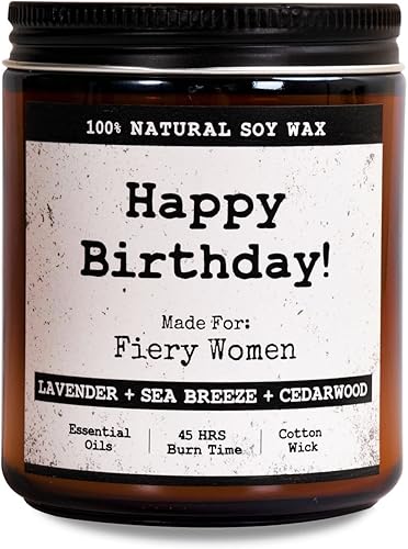 Hendson Regalos de velas para mujeres, feliz cumpleaños, ideas de regalo de velas de cumpleaños para mejores amigas, mamá, hermana, tía, hija,