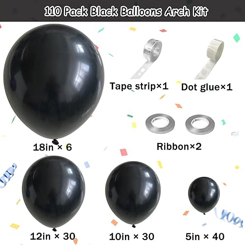 Miniatura 2 de KALOR Kit de arco de guirnalda de globos blancos, 110 unidades, diferentes tamaños, globos de fiesta de 1812105 pulgadas, globos de fiesta para