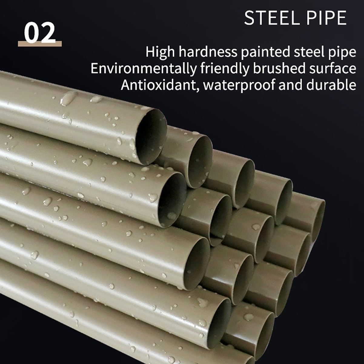 Closet for Bedroom Metal Wardrobe Closet with Hanging Rod and 5 Storage Shelves Portable Closets for Hanging Clothes Easy to Assemble (Color : Gray-2, Size : 103x45x170cm)