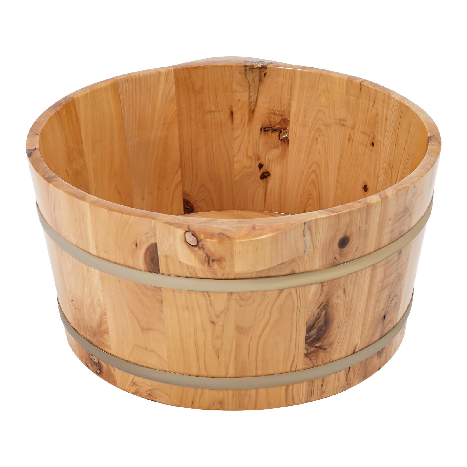 Vasca per piedi in legno con serbatoio di calore, secchio per piedi in legno, pratico secchio per pedicure, secchio sauna per benessere, spa, sauna, regalo, 36,5 x 18 cm