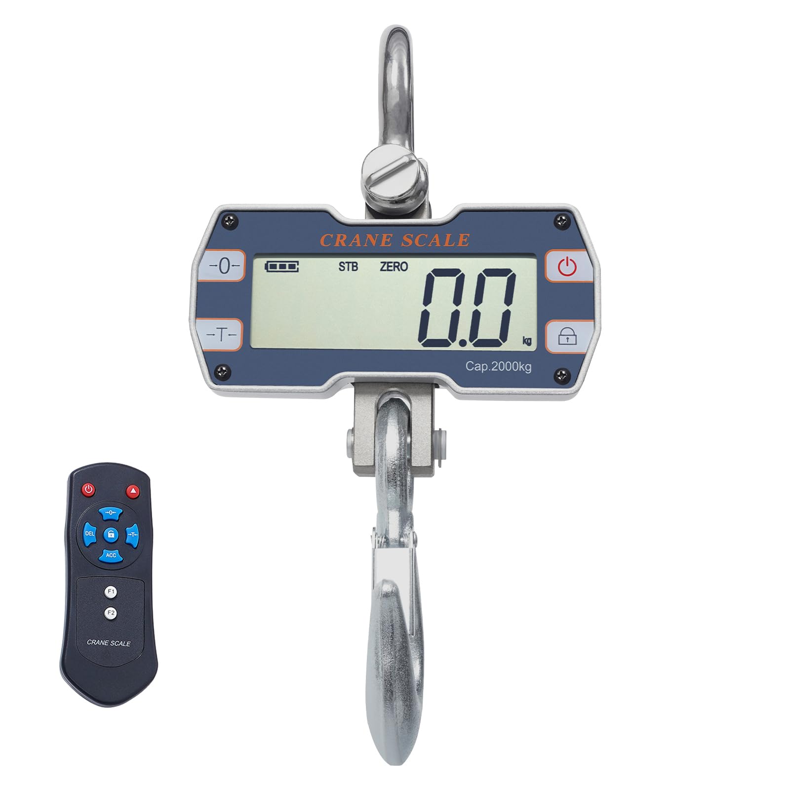 Digital Crane Scale 2000kg/4400lb,Digital Hanging Scale with Remote,Industrial Heavy Duty Crane Scale for Farm,Livestock,Construction Site,Hunting,Market,Fishing (Silver)-image-17