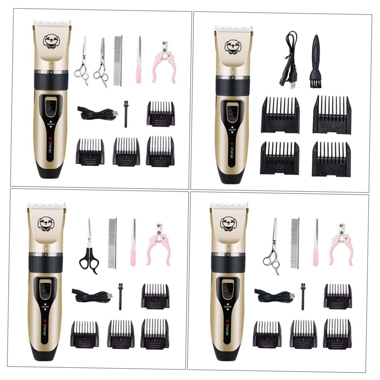 SUPVOX Pet Hair Clippers for Dogs Rechargeable Grooming Tool Quiet Motor Safe and Easy Hair Trimmer for Pet