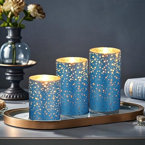 Miniatura 7 de M Mirrowing Velas sin llama de cristal rojo con control remoto, velas que funcionan con pilas con temporizador, velas parpadeantes realistas sin