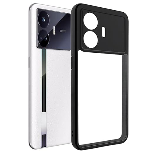 Dl3 Mobilak Compatible with OPPO Reno 11 5G Case Transparent, Military-Grade Shockproof Anti-Yellowing, Slim Protective Phone Case Full Bumper Cover With Camera Protective - Black