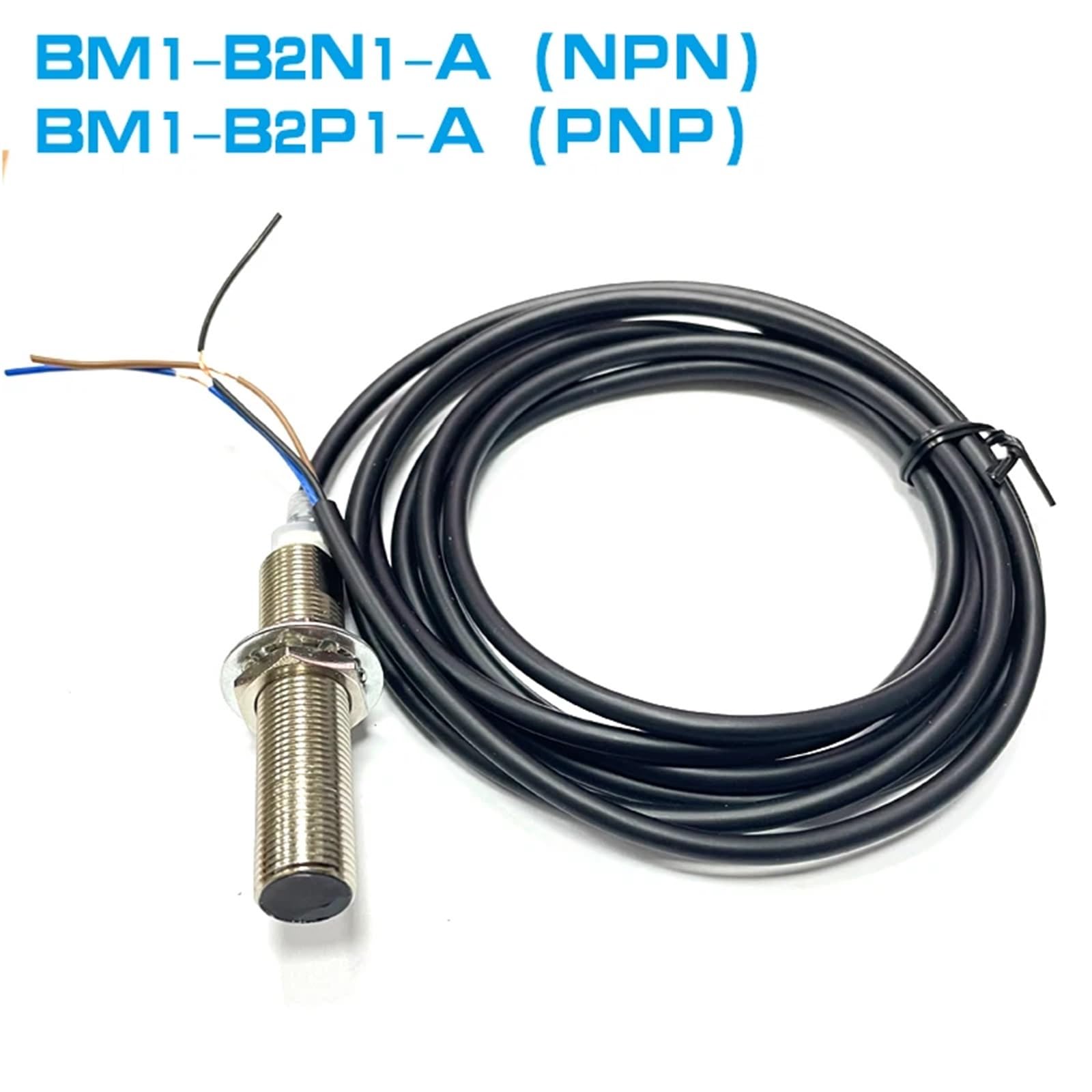 M12 przełącznik zbliżeniowy, indukcyjna indukcja metalowa, 12-24 VDC, NPN, PNP, NO(BM1-A5N1-A)