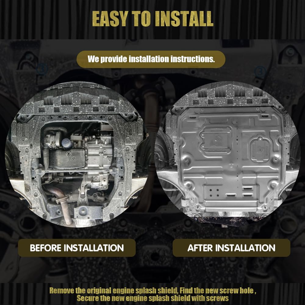 1PCS Front Engine Splash Shield Fit for Cadillac XT4 2019-2024 Engine Splash Guard Suitable for XT4 Thickening Front Engine Cover Mud Flaps