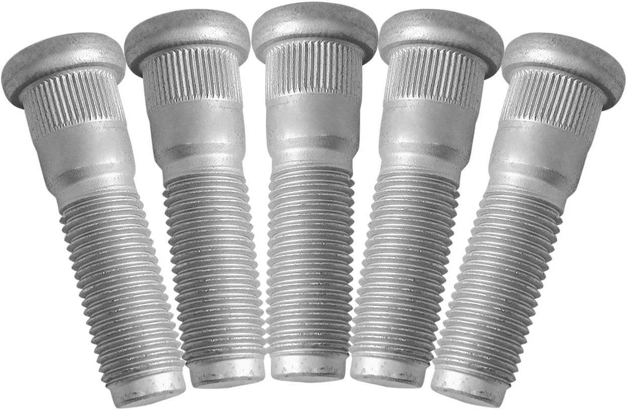 5PCS Wheel Studs M14x1.5 Lug Stud 57mm Bolt Compatible with 2011-2024 Tesla Model 3 S X Y Jeep Wrangler Grand Cherokee Dodge Durango & 2012-2021 Ram 1500 4000 6509858AA
