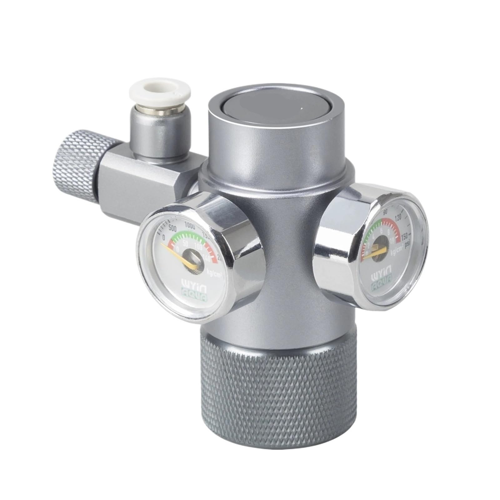 Vmvud Wy-02B Regulator, Upper Opening Gas Cylinder Docking, Aluminum Alloy Dual Meter(,Cga320)