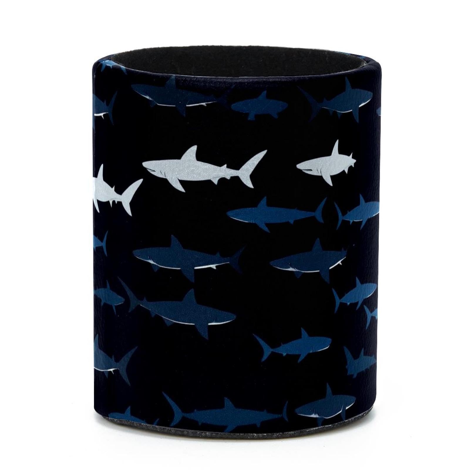 VAPOKF Round Pencil Holders for Desk, Sharks Pen Holders Pen Pot Makeup Brushes Storage Desktop Stationery Supplies Organiser for Home Office