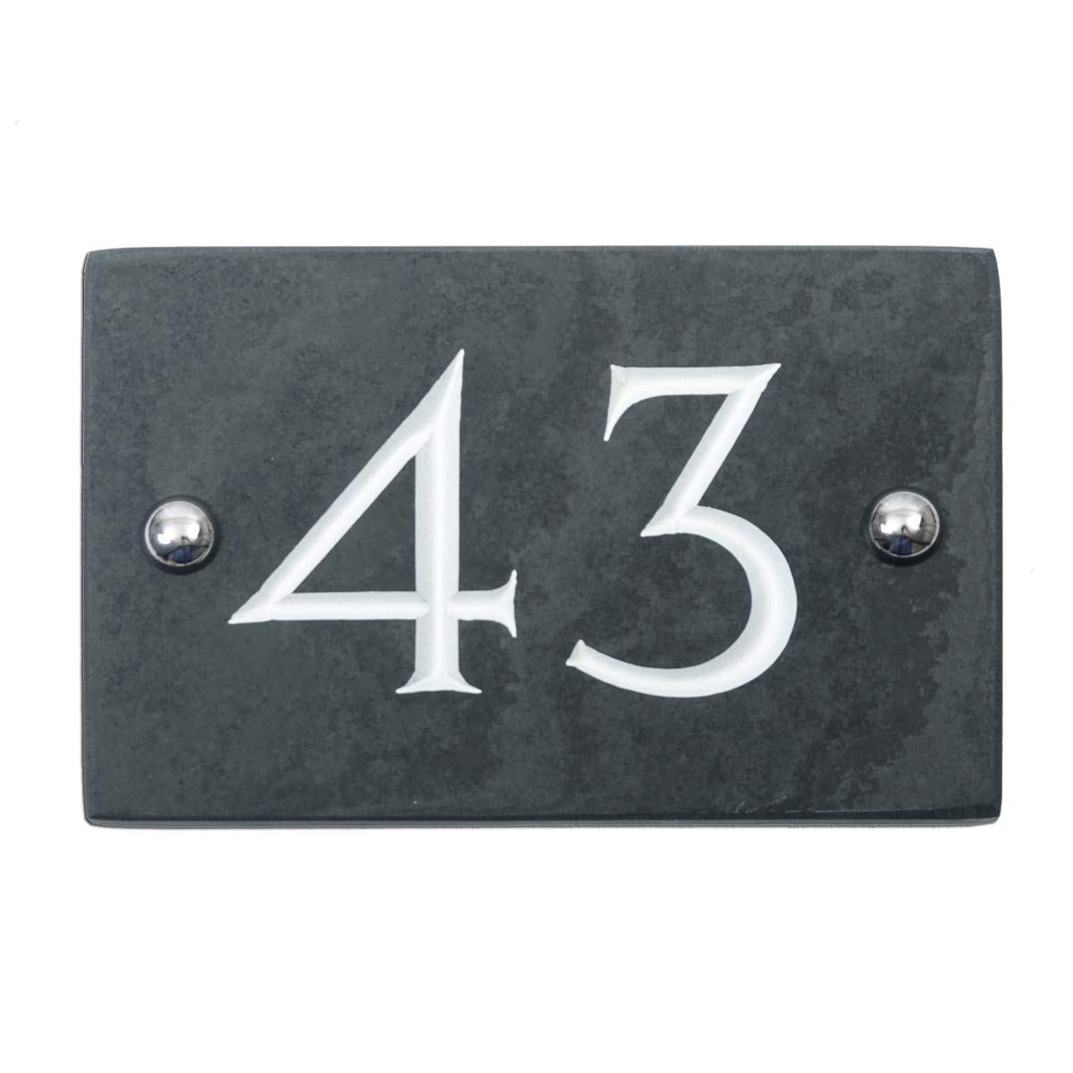 Slate Engraved House Number 43