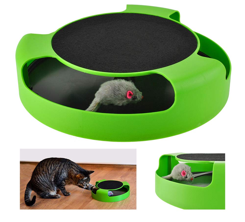 ISO TRADE Pielęgnacja paznokci dla kotów Cat Toy Catch The Mouse Plastic Plush Scratching Plate Entertainment # 5404