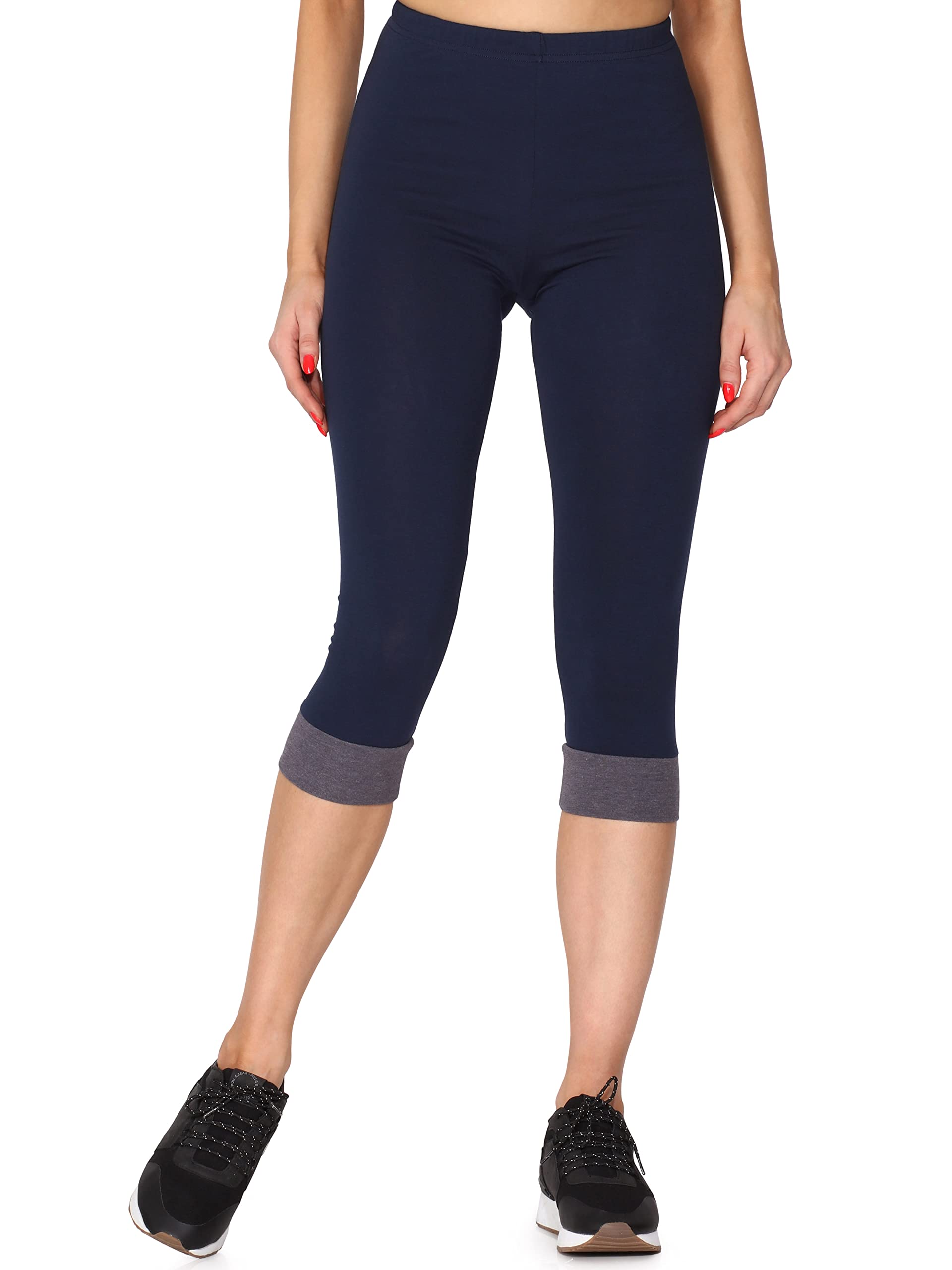 Merry Style Damen Leggings aus Baumwolle mit angenähtem Bündchen MS10-379