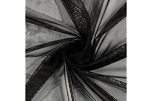 Power Stretch Mesh Black Fabric by the Yard