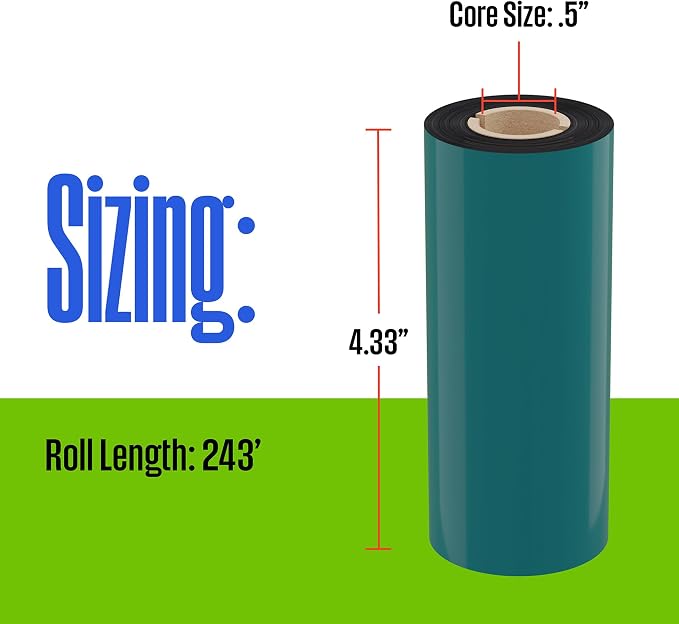 Cinta térmica Westinghouse 4.33 in x 233 ft 6 rollos negro miniatura 4