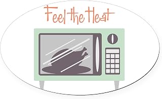 CafePress Microwave Oven Chicken Dinner Heat Euro Oval Car Bumper Magnet