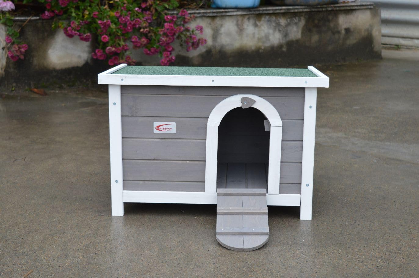 BUNNY BUSINESS Rabbit/Guinea Pig Deluxe Hide House/Run Hutch, 60 × 40 × 40 cm (Grey-Deluxe-Hide)