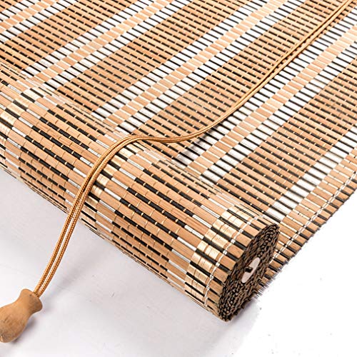Bambusrollo Blickdicht,Hochwertiges Fenster-Rollo Bambus für...